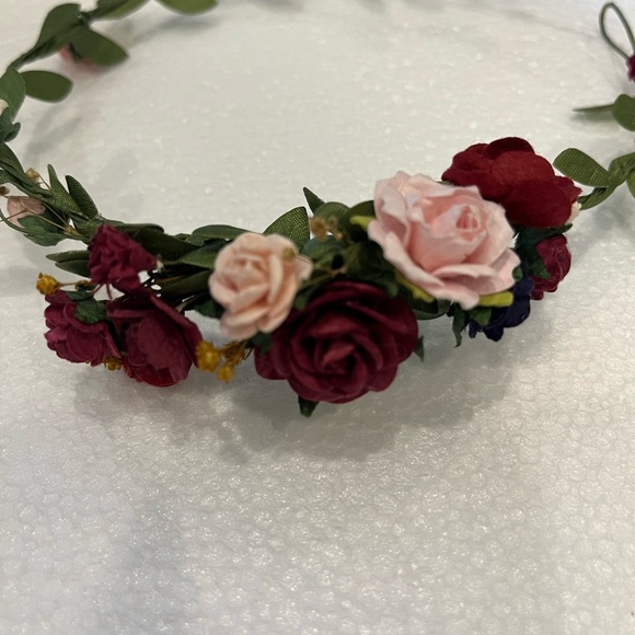 Wedding-Flower girl basket, headband, 2 mother of the bride/groom wrist corsages - Picture 7 of 9